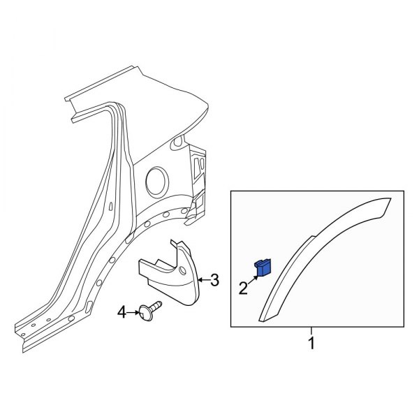 Wheel Arch Molding Clip