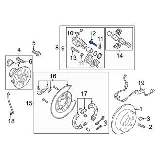 Kia OE - Rear Upper Disc Brake Caliper Pin
