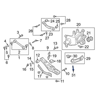 Kia OE - Suspension Trailing Arm Bolt