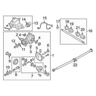 Kia OE - Rear Suspension - Axle & Differential (AWD)