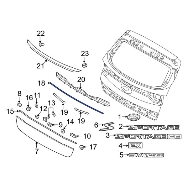 Liftgate Finish Panel Gasket