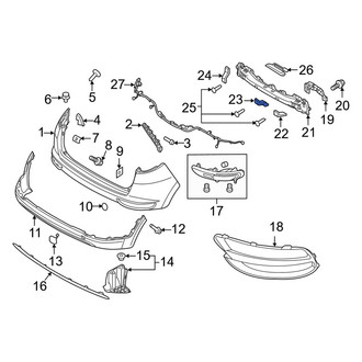Kia OE - Rear Left Lower Bumper Impact Bar Brace
