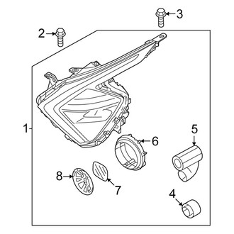 Kia OE - Front Lamps - Headlamp Components (Projector Lamp, USA Built)