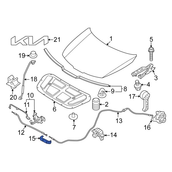 Hood Release Cable Bracket