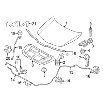 Kia OE - Hood & Components (Korea Built)