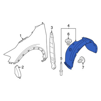 Kia OE - Front Left Fender Splash Shield