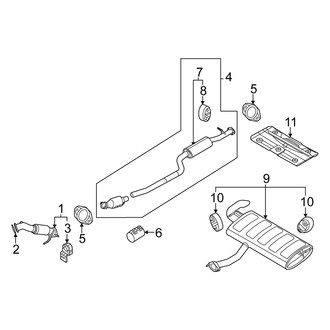Kia OE - Exhaust System - Exhaust Components (Plug-In Hybrid X-Line / Plug-In Hybrid X-Line Prestige)
