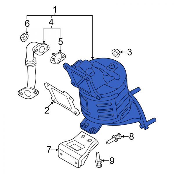 Catalytic Converter with Integrated Exhaust Manifold