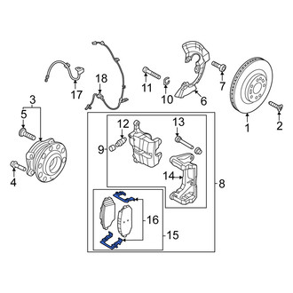 Kia OE - Front Disc Brake Pad Set