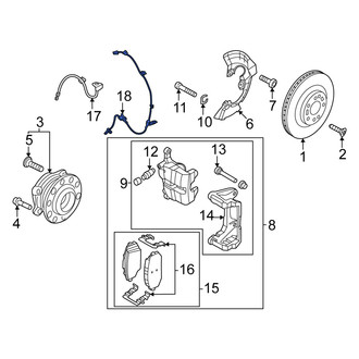Kia OE - Front Left ABS Wheel Speed Sensor