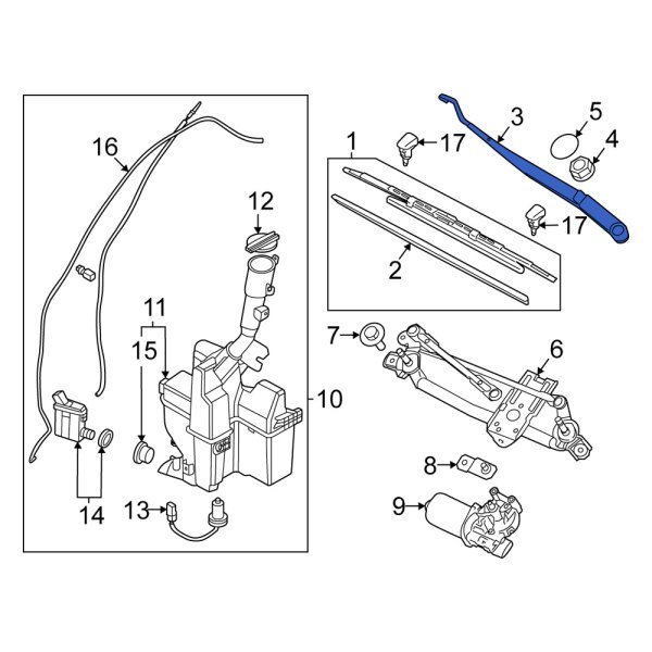 Windshield Wiper Arm