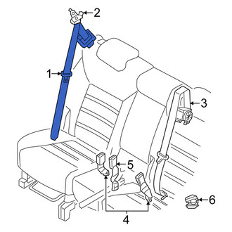 Kia OE - Rear Left Seat Belt Lap and Shoulder Belt
