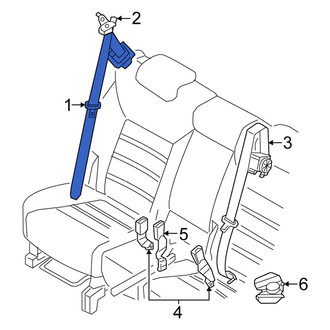 Kia OE - Rear Left Seat Belt Lap and Shoulder Belt