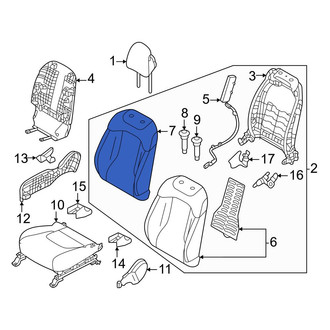 Kia OE - Front Right Seat Back Cushion Cover