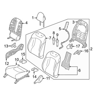 Kia OE - Front Right Seat Back Assembly