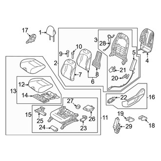 Kia OE - Front Right Seat Back Assembly