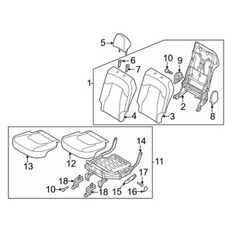 Kia OE - Rear Left Seat Back Assembly