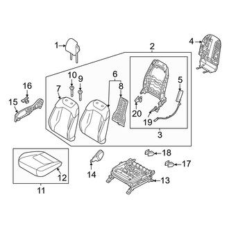 Kia OE - Front Right Seat Back Assembly