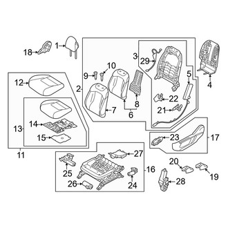 Kia OE - Front Left Seat Back Assembly