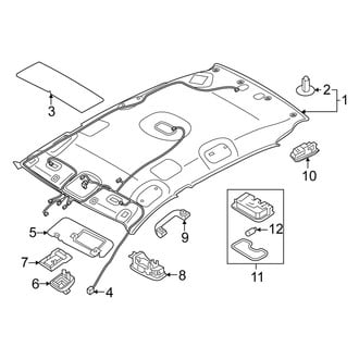 Kia OE - Roof - Interior Trim (W/O Sunroof), (EX / LX / SX / SX Prestige / X-Line / X-Pro / X-Pro Prestige)