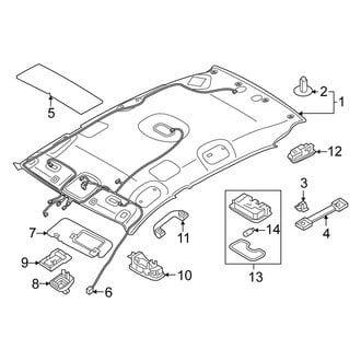 Kia OE - Roof - Interior Trim (W/O Sunroof), (EX / LX / SX / SX Prestige / X-Line / X-Pro / X-Pro Prestige)