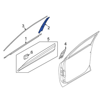 Kia OE - Front Right Rearward Door Applique