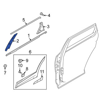 Kia OE - Rear Right Forward Door Applique
