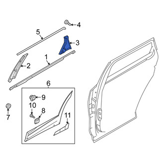 Kia OE - Rear Left Rearward Door Applique