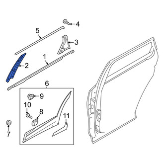 Kia OE - Rear Right Forward Door Applique