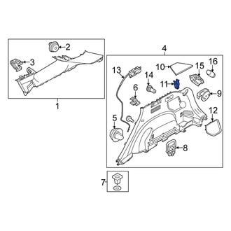 Kia OE - Instrument Panel Knee Bolster Clip