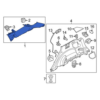 Kia OE - Rear Left Lower Interior Quarter Panel Trim Panel
