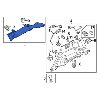 Kia OE - Rear Left Lower Interior Quarter Panel Trim Panel