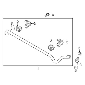 Kia OE - Rear Suspension - Stabilizer Bar & Components (EX / Hybrid LX / LX / SX / SX Prestige FWD)