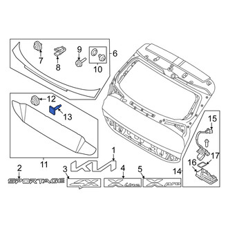 Kia OE - Liftgate Finish Panel Bolt