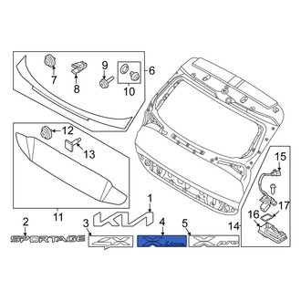 Kia OE - Rear Hatch Emblem