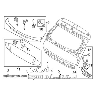 Kia OE - Lift Gate - Exterior Trim