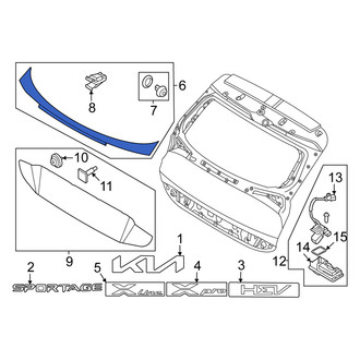 Kia OE - Rear Upper Liftgate Finish Panel