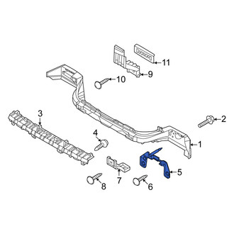 Kia OE - Rear Left Bumper Impact Bar Bracket