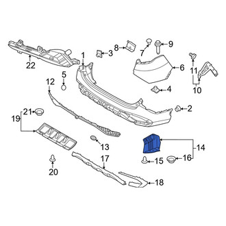 Kia OE - Rear Right Bumper Splash Shield