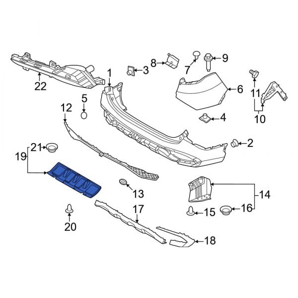 Kia OE 866A1P1000 Rear Bumper Cover Heat Shield