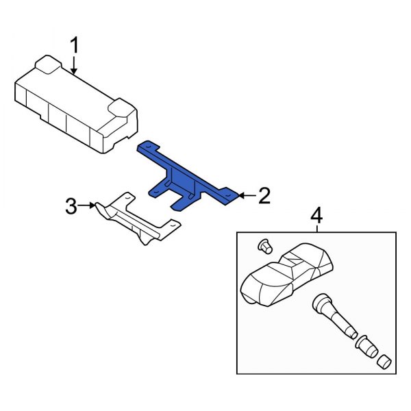 Tire Pressure Monitoring System (TPMS) Receiver Bracket