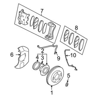 Kia OE - Front Suspension - Brake Components (4WD)