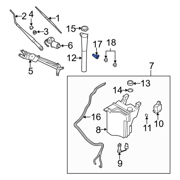 Windshield Washer Hose Connector