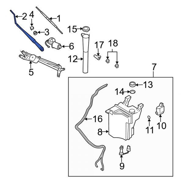 Windshield Wiper Arm