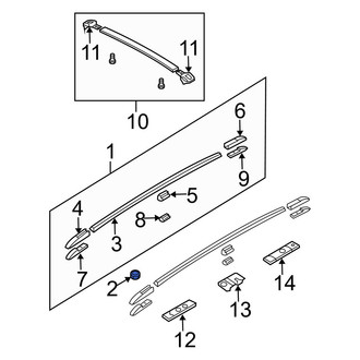 Kia OE - Roof Luggage Carrier Side Rail Nut