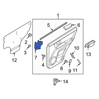 Kia OE - Rear Left Door Trim Panel Pocket