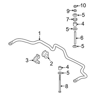 Kia OE - Rear Suspension - Stabilizer Bar & Components