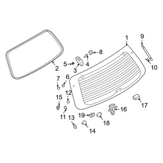 Kia OE - Liftgate Glass Hinge Nut