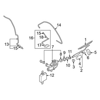 Kia OE - Lift Gate - Wiper & Washer Components