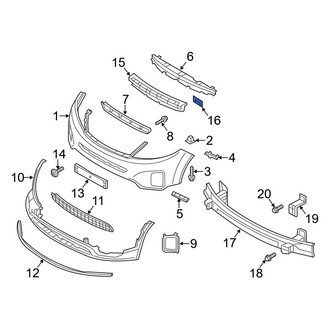 Kia OE - Front Bumper Impact Absorber Clip